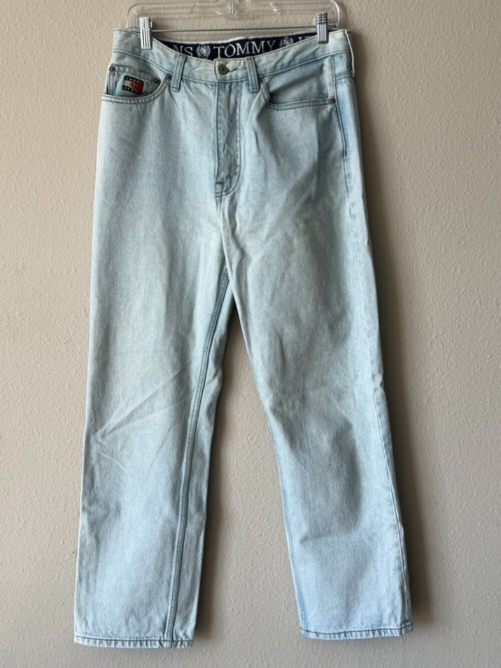 Vintage Tommy Jeans Light Wash High Waisted Straight Leg Denim Size 31/32